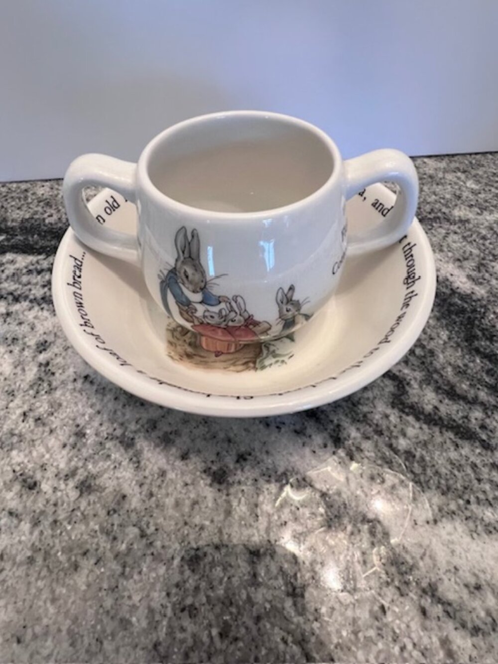 Wedgwood nursery set mug and bowl Beatrix Potter's Peter Rabbit‎